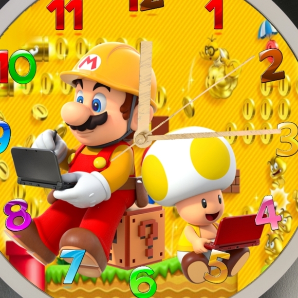 Mario n Mushroom clock - Picture 3 of 5